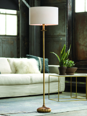 Clove Stem Floor Lamp In Antique Gold Leaf