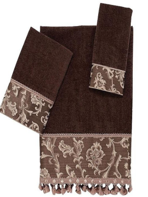 Damask Fringe 3 Pc Towel Set