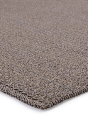 Ryker Indoor/outdoor Solid Brown & Grey Rug