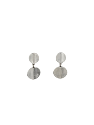 Carol Dauplaise Silver Drop Earrings