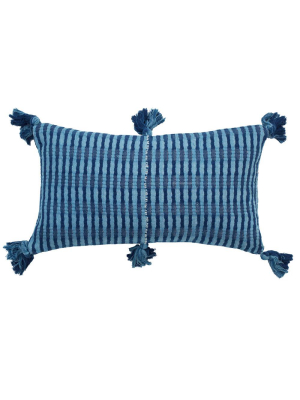 Archive New York Antigua Pillow - Natural Indigo