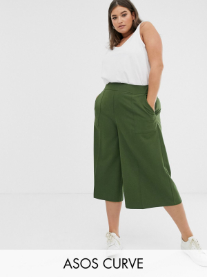 Asos Design Curve Tailored Clean Culottes