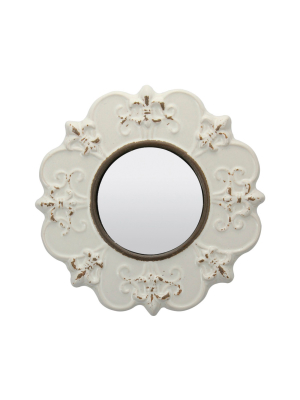 8" Decorative Ceramic Wall Mirror - Stonebriar Collection