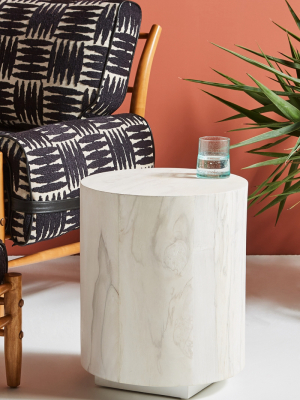 Swirled Drum Side Table