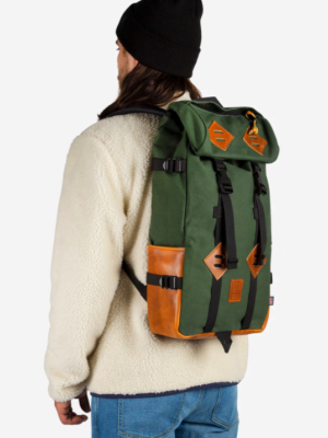 Topo Designs Klettersack Heritage Canvas - Olive Canvas/brown Leather