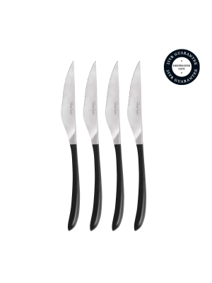 Contour Noir Satin Steak Knife, Set Of 4