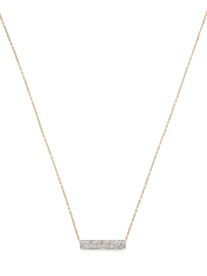 Diamond Staple Yellow-gold Necklace