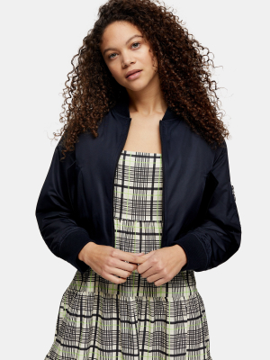 Petite Navy Bomber Jacket