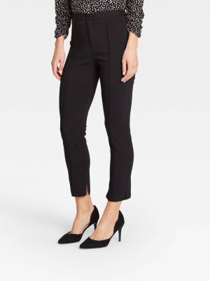 Women's Pintuck Skinny Ankle Pants - Who What Wear™ Black