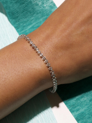 Silver White Topaz Tennis Bracelet