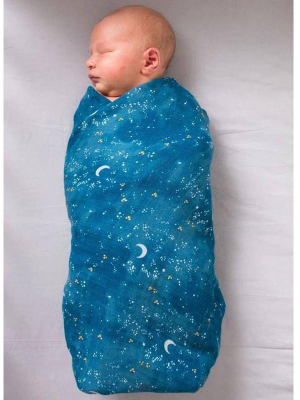 Organic Cotton Muslin Swaddle – Starry Night