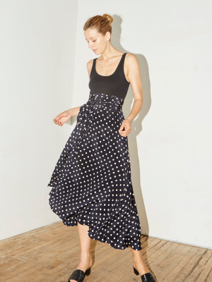 Polka Silk Alma Skirt