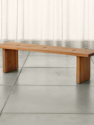 Monarch Natural 65" Solid Walnut Bench