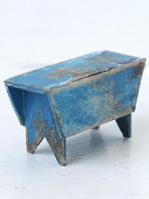 Dollhouse Furniture: Little Nellie Blue Bench
