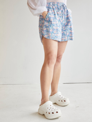 Blue Floral Bailey Shorts