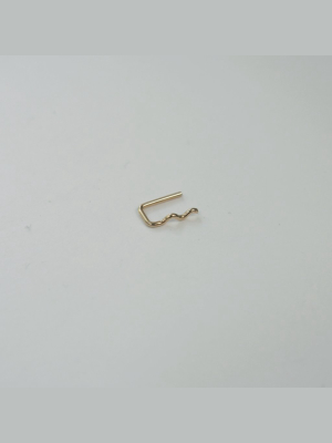 Mini Wavy Staple Earring