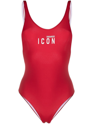 Dsquared2 Icon Logo Print Swimsuit