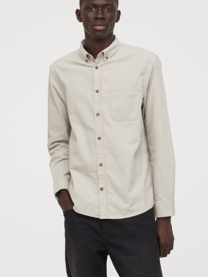 Regular Fit Corduroy Shirt