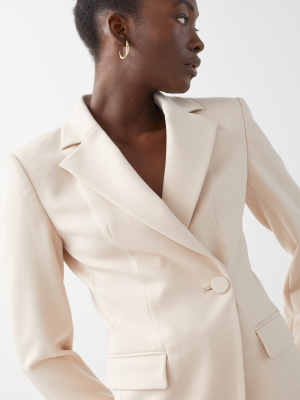 Asymmetric Structured Single Breasted Blazer