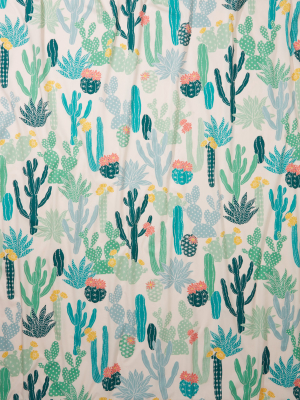 Happy Space Cacti Shower Curtain