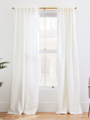 Dupioni Silk Curtain - Stone White