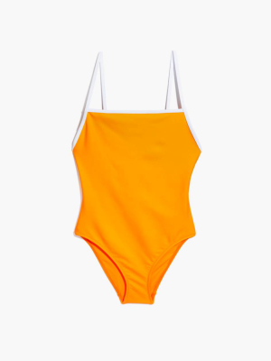 Madewell X Solid & Striped® Tipped Chelsea One-piece Swimsuit