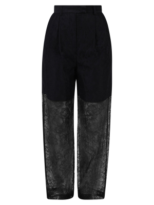 Msgm Sheer Lace Trousers