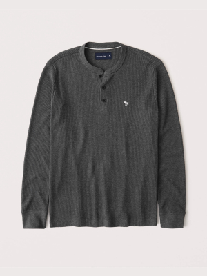 Long-sleeve Icon Waffle Henley