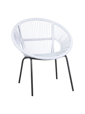 Louanne Rattan Occasional Chair White - East At Main