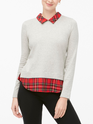 Woven Collar Sweater