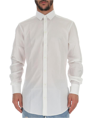 Dolce & Gabbana Jacquard Logo Tailored Shirt