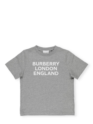 Burberry Kids Logo Print Crewneck T-shirt