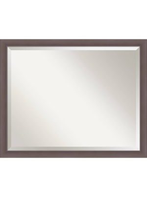 30" X 24" Urban Framed Bathroom Vanity Wall Mirror Pewter - Amanti Art