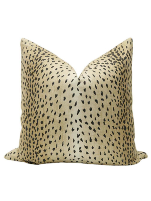 Antelope Linen Ebony Pillow