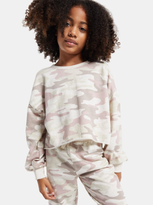 Z Supply Girls' Mayori Camo Long Sleeve Top