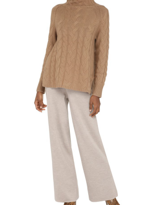 's Max Mara Cable Knit Turtleneck Jumper