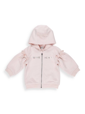 Givenchy Kids Frilled Zipped Sweatshirt