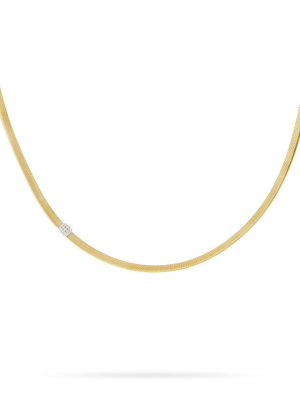 Marco Bicego® Masai Collection 18k Yellow Gold And Diamond Single Station Necklace