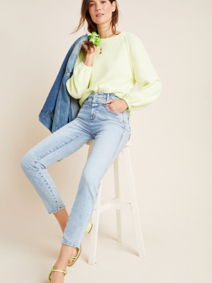 Closed Pedal Pusher Ultra High-rise Slim Ankle Jeans