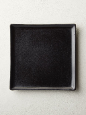 Nita Black Square Appetizer Plate