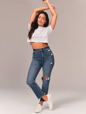 Curve Love Ultra High Rise Ankle Straight Jeans