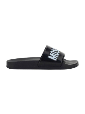 Moschino Logo Pool Slides