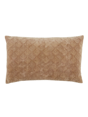 Jaipur Living Dakon Trellis Beige Down Lumbar Pillow