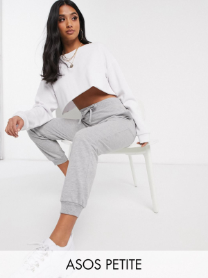 Asos Design Petite Basic Jogger With Tie