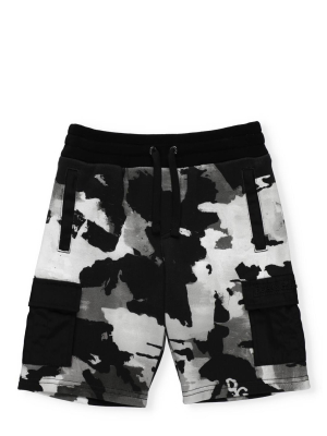 Dolce & Gabbana Kids Camouflage Print Jogging Shorts