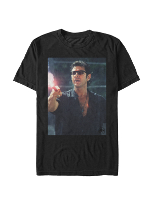 Men's Jurassic Park Dr. Malcolm Flare Distraction T-shirt