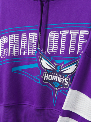 Women's Hornets Overtime Striped Fleeve Hoodie