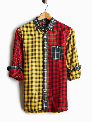 Button Down Holiday Tartan Cocktail Shirt