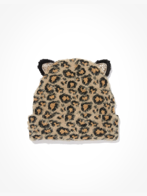 Aeo Leopard Cat Ear Beanie