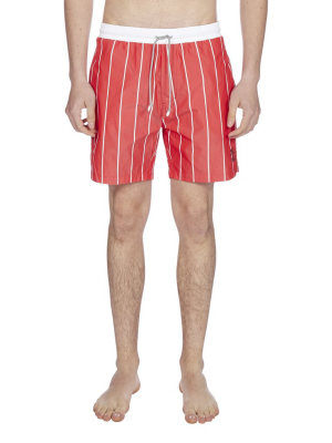 Brunello Cucinelli Striped Drawstring Swim Shorts